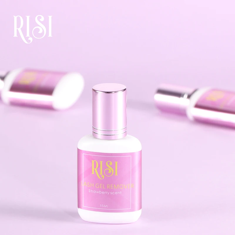 Free RISI Korea Strawberry Liquid Eyelash Remover Mild & No Stimulate Eyelash Glue Remover Lash Glue For Eyelash Remover Liquid