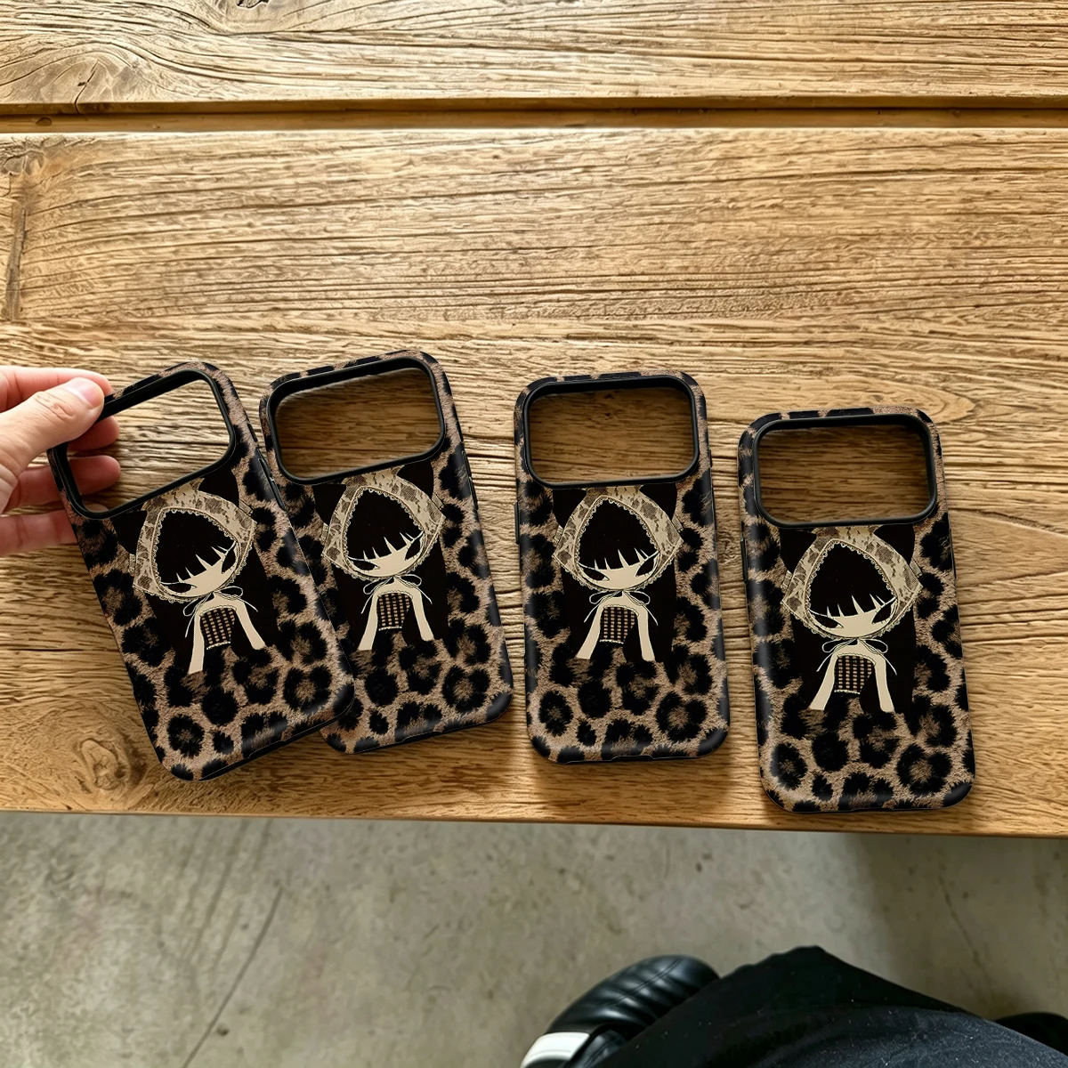Leopard Cat Girl Lace Hard Shock-Absorption Phone Case For Samsung Galaxy S26 S25 Ultra S24 S23 Plus 2-in-1 Protective Cover