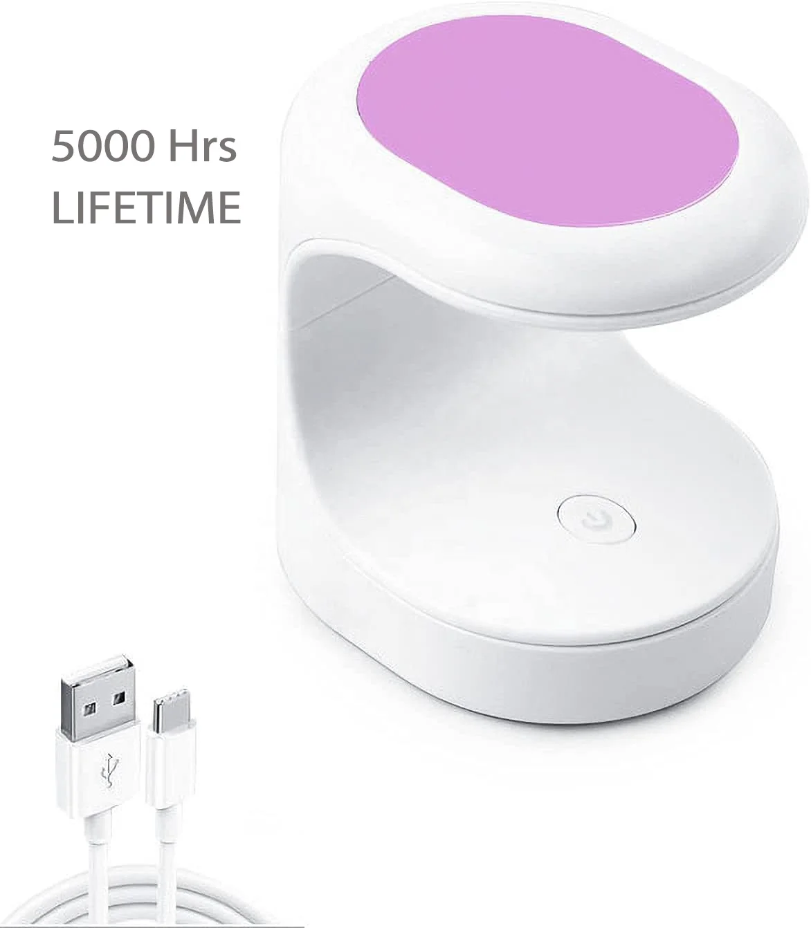 Mini-Nagellampe, schnell trocknende Gel-Nagellampe, 16 W, tragbares U-V-Licht für einfache und schnelle Nagelverlängerung, Rosa, Weiß, Schwarz