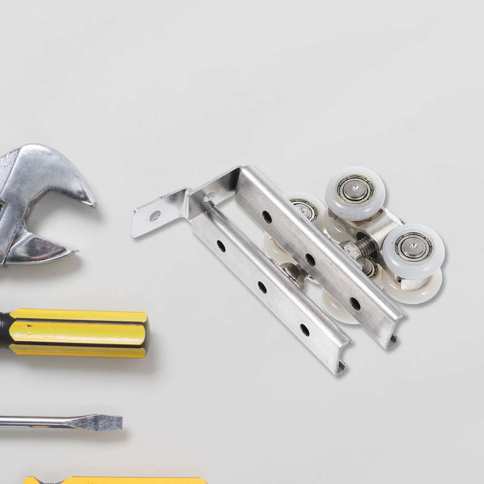 

2Pcs Stainless Steel Sliding Door Pulley Smooth Operation Small Wardrobe Track Rollers Door Hardware Replacement