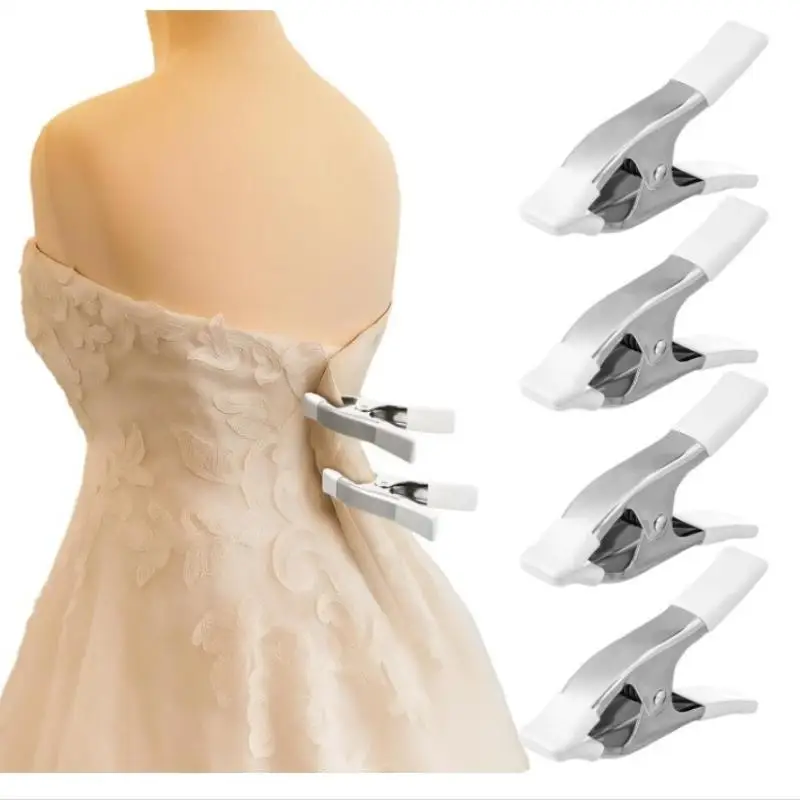 Metal Wedding Dress Clip 4/6inch Multi-Purpose Photography Clips A-shaped Non-Slip Rubber Heavy Duty Clamps Wedding Dress Train