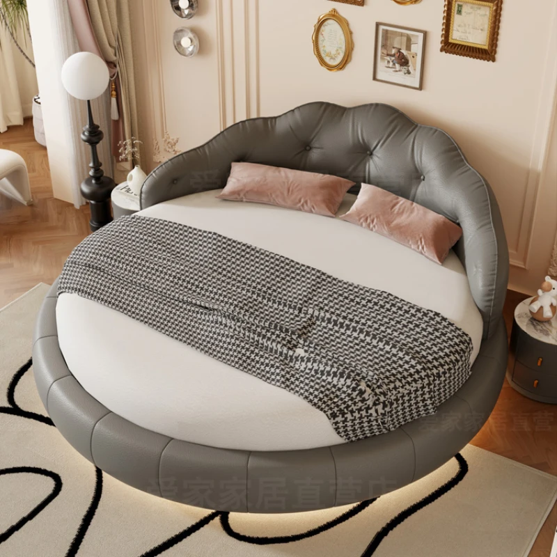 Łóżko podwójne Cute Girls White Nordic Light Luksusowe podwójne łóżko Princess Comferter Camas De Dormitorio King Size Bed Set Furniture