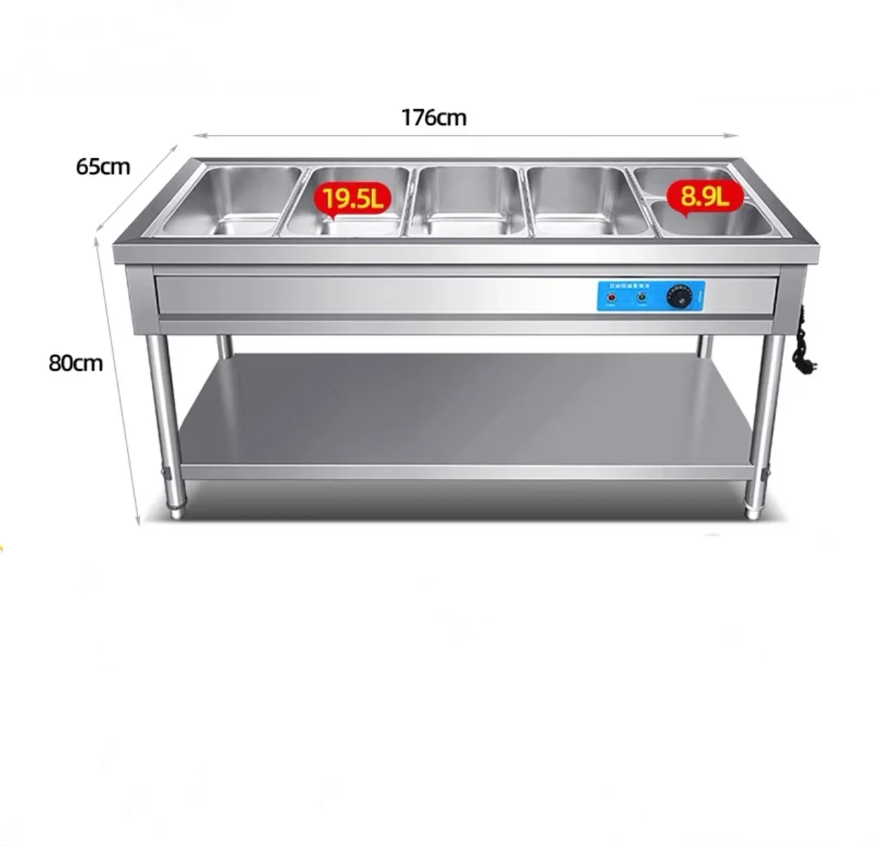 International Popular Style Bain Marie  for hotel and restaurant Stainless Steel Electric Soup Heating Pot