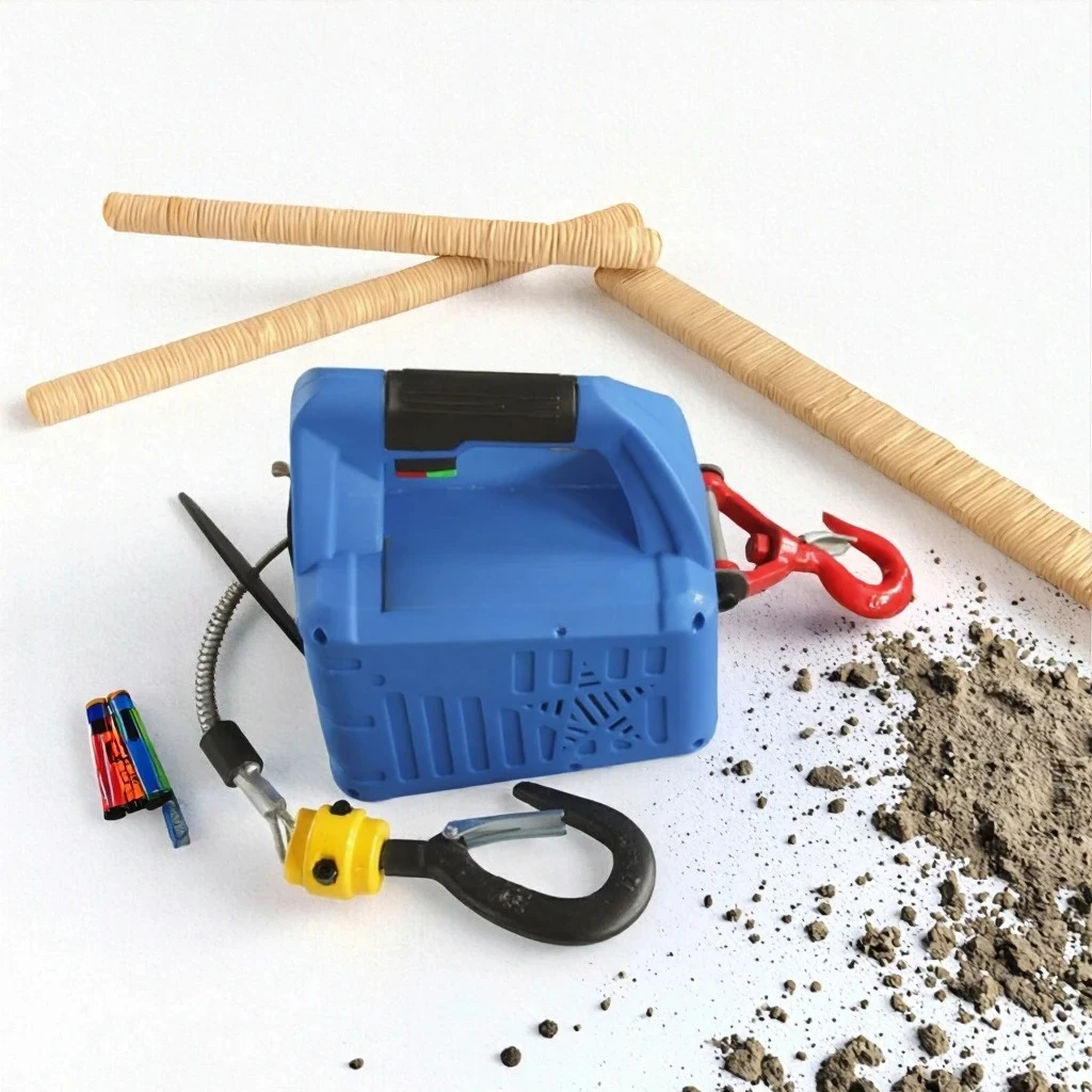220V 100kg Portable Electric Hoist 3-in-1 Micro Crane for Small Household Decoration Convenient Traction Wire Rope for New