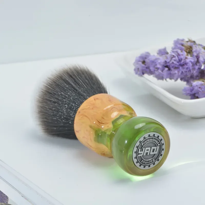 YAQI Goblin 24MM Synthetic Husky Knot Shaving Brush For Mens Daily Shaving 61mm Resin Handle Lightweight Durability Travel Brush