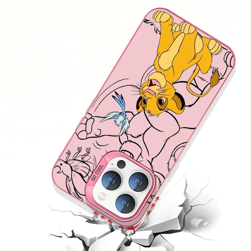 Disney Lion King Cartoon For Xiaomi Mi 11 12T 13T Poco F4 F3 X3 X5 C51 C50 M3 M5S Pro Lite 5G Colorful Silver Phone Case image 5