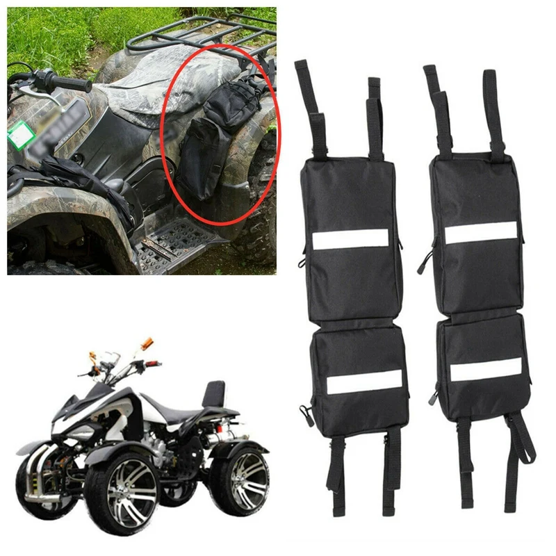 2Pcs For Trails Atv Fender Bag Tank Saddle Bag Cargo Storage Hunting Bags