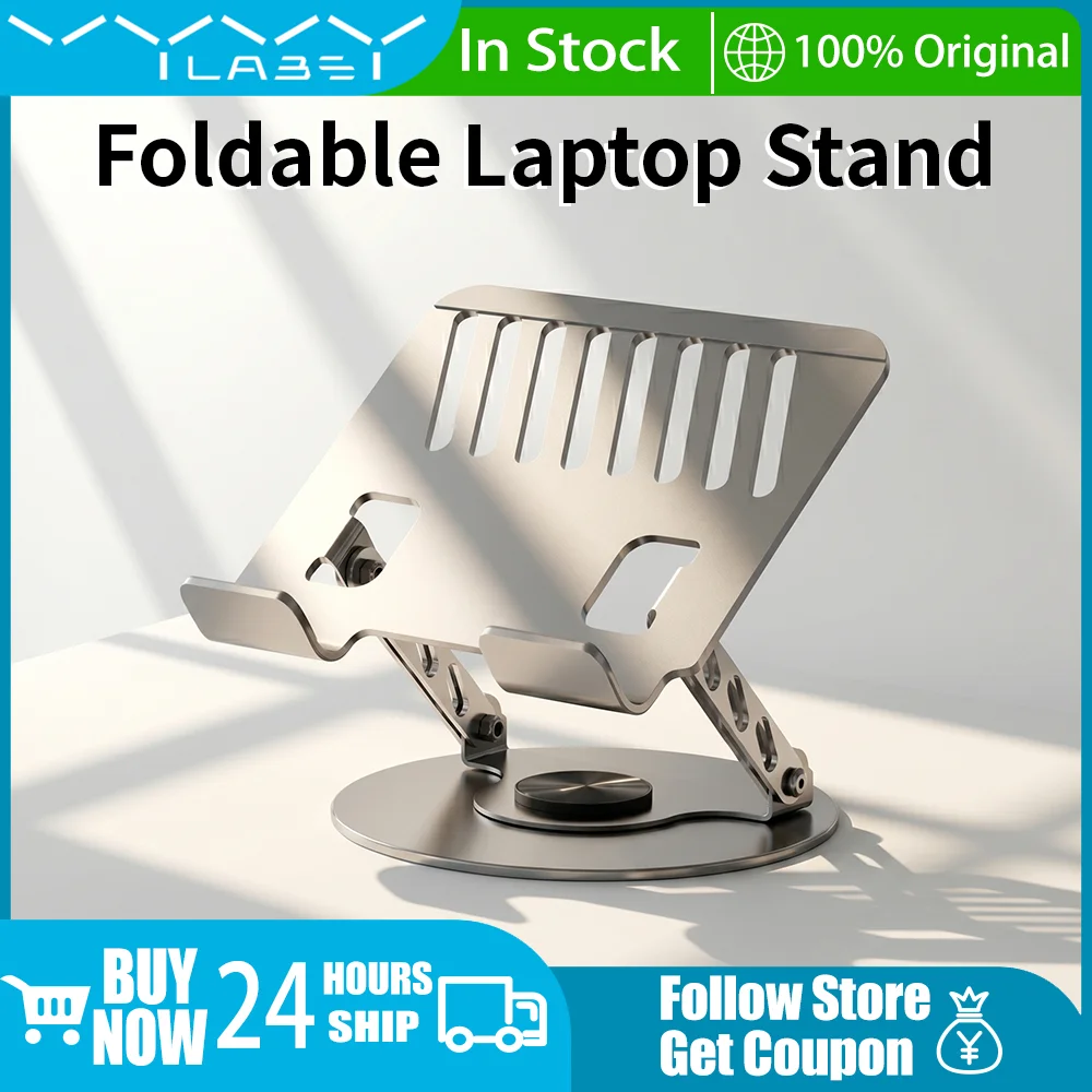 

Tablet Stand 360° Rotatable Adjustable Foldable Desktop Notebook Stand Holder for 10-17 Inch Laptop Tablet iPad Macbook
