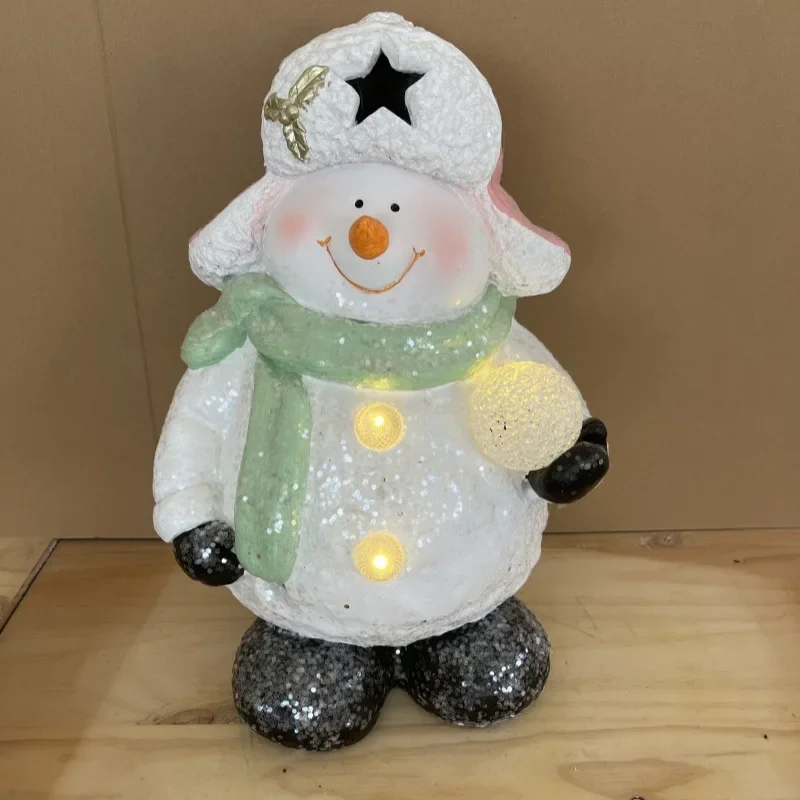 Christmas doll snowman traditional snowman doll luminous ornament