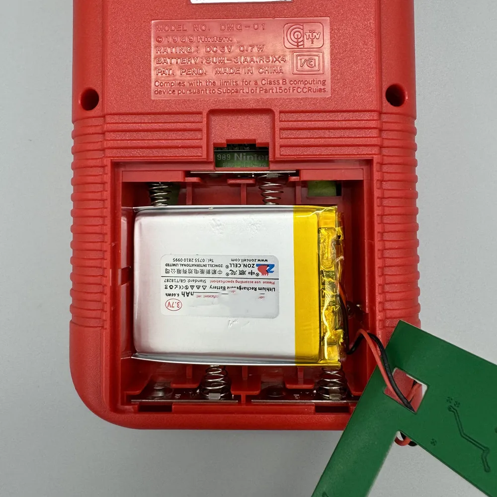 وحدة تحكم ألعاب ريترو مع مجموعة بطارية قابلة للشحن لجهاز Gameboy GB DMG