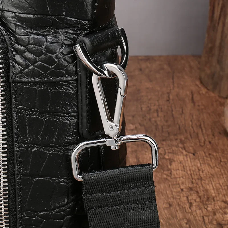 New Luxury Alligator Cow Genuine Leather Business Men\'s Briefcase Male Briefcase Shoulder Bag Men Messenger Laptop Computer Bag