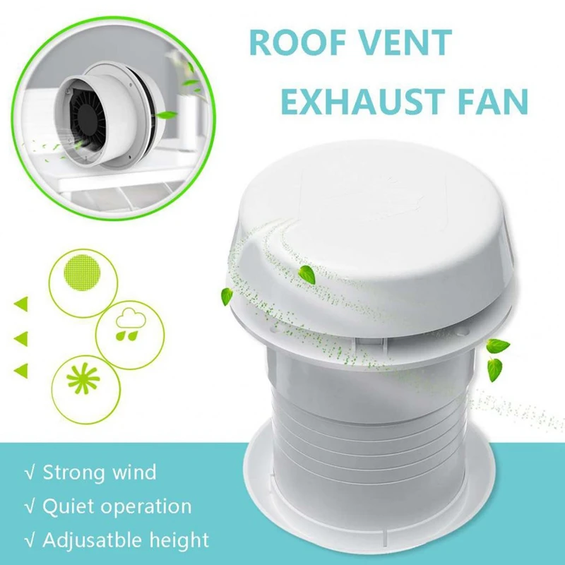 12V RV Roof Ventilation Ceiling Exhaust Fan Air Vent Grille Strong Wind Fan With LED Light For Caravan Motorhome Trailer