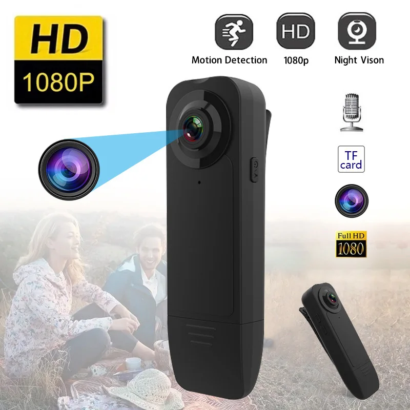 

Back Llip Motion Camera 1080P HD Work Recorder Outdoor Sports Camera Wide Angle Night Vision Direct Recording DV Small Camera