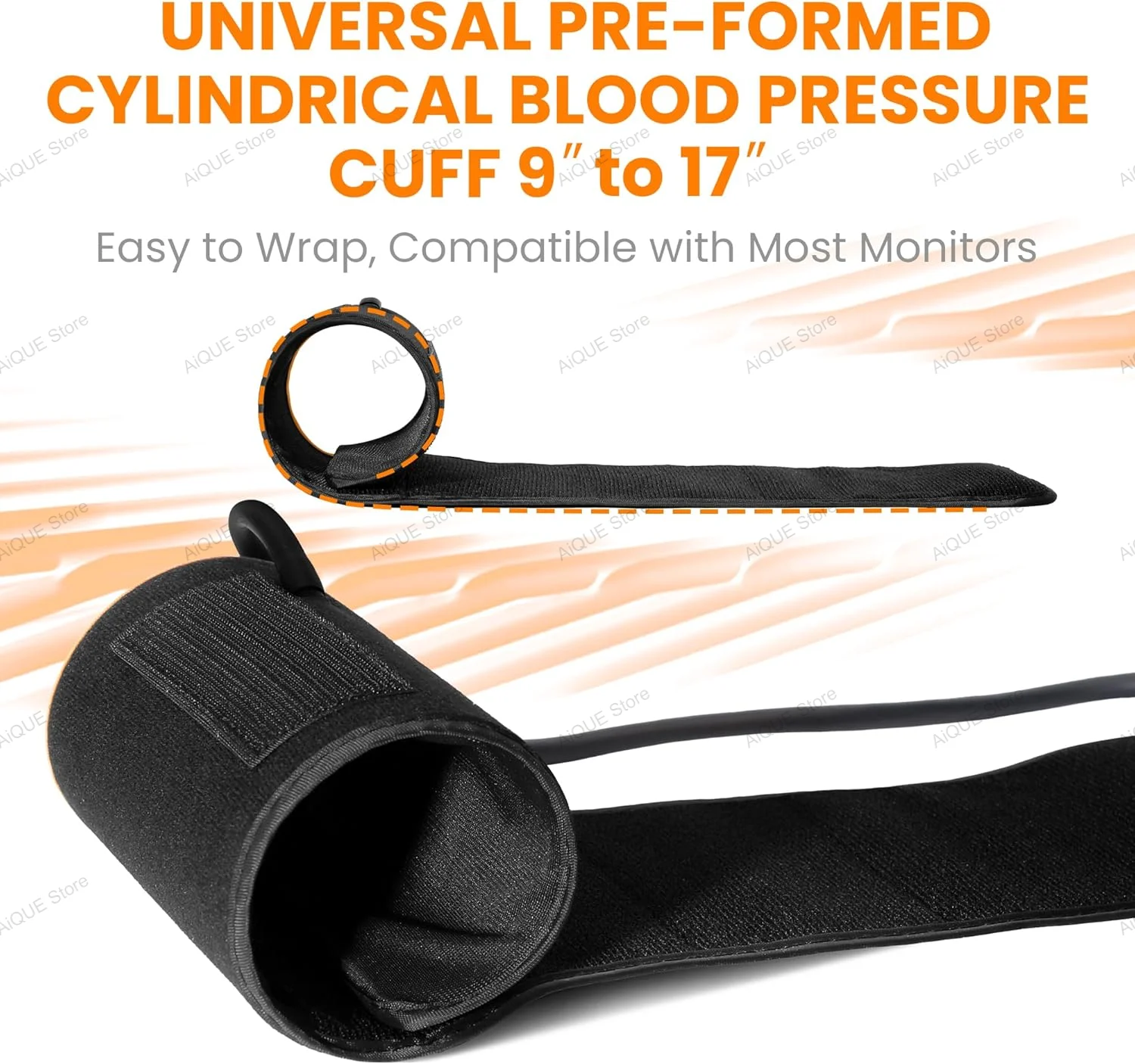 آيكي 360 ° المحيطي المهنية 22-42 سنتيمتر الذراع الكفة المحمولة ل مقياس ضغط الدم الرقمي مراقبة ضغط الدم مقياس التوتر الكفة #2