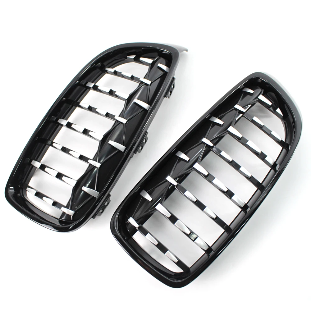 2Pcs Auto Front Grille Diamond Meteor Style Grill For BMW 4 Series F32 F33 F36 Sedan Sagon