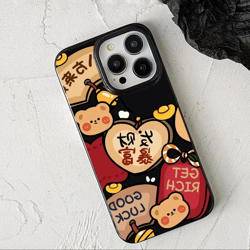 Love Makes a Fortune Wstrząsoodporne modne etui na telefon do iPhone'a 15 Pro Max 14 Plus 13 12 11 XR X XS 8 7 Cover