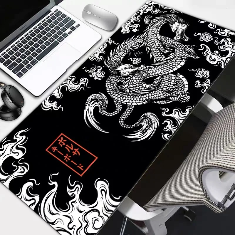 Japanese Dragon Large Gaming Mousepad XXL Keyboard Gamer Mouse Pad on The Table Speed Desk Mat Anime 900x400 700X300 Mouse Mats