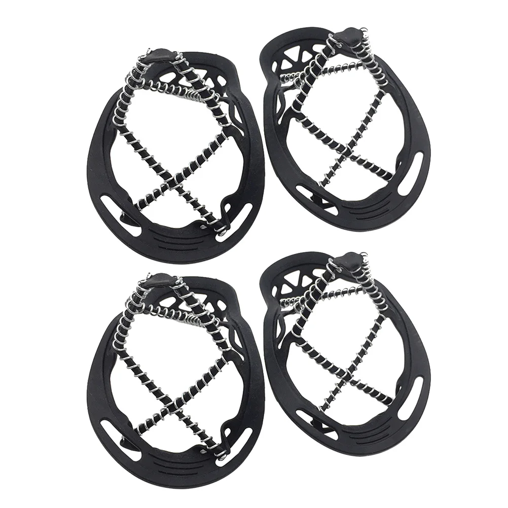 

2 Pairs Spring Ice Claws Shoes Cover Climbing Non-slip Crampon Cleat Traction Cleats