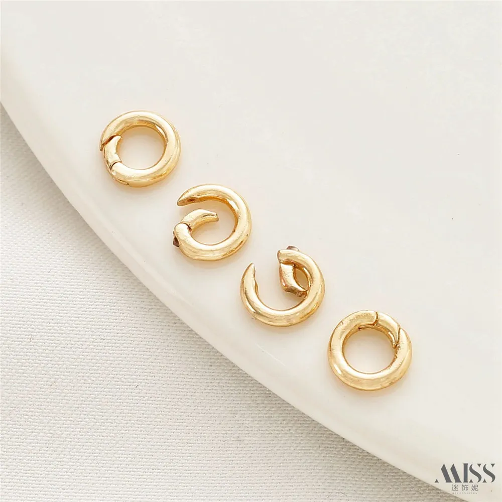 

14K Gold Color Round Opening Ring G-shaped Buckle, Buckle Ring DIY Bracelet, Necklace, Ending Connection, Jewelry Accessories.