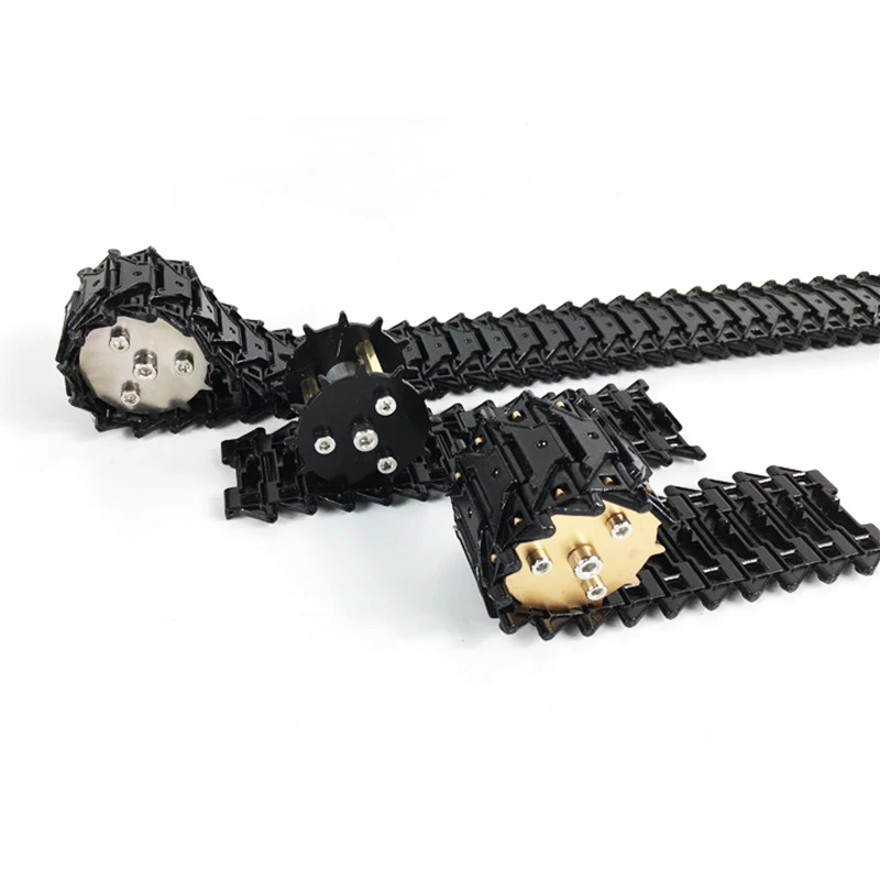 Tank Car Chassis Plastic Tracks, Robot Metal Tracks 41mm Width, Conveyor Belt Guide Belt, Length Adjustable