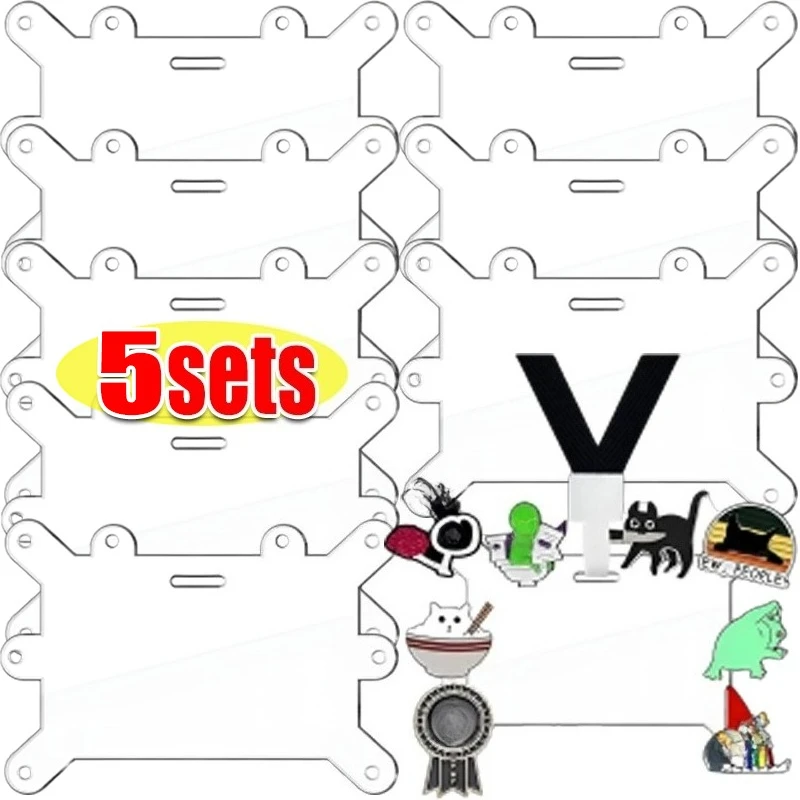 

1-5sets Transparent Acrylic Work Card Holders Exhibition Conference Work Card Holders Student ID Card Holder Can Be DIY