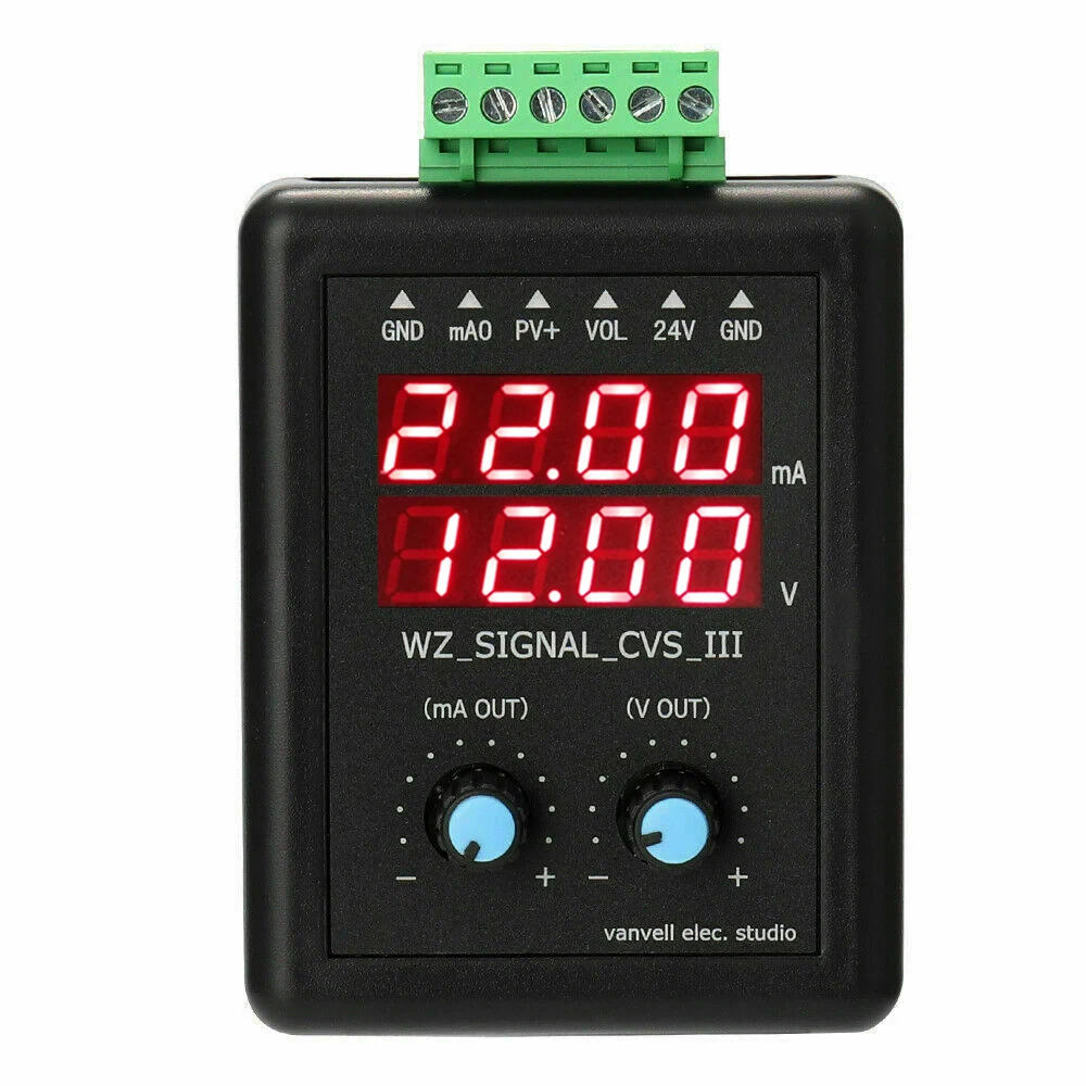 Adjustable 4-20mA 0-10V Signal Generator 0-22mA Current Voltage Transmitter Calibrator Source Constant Current Source Simulation