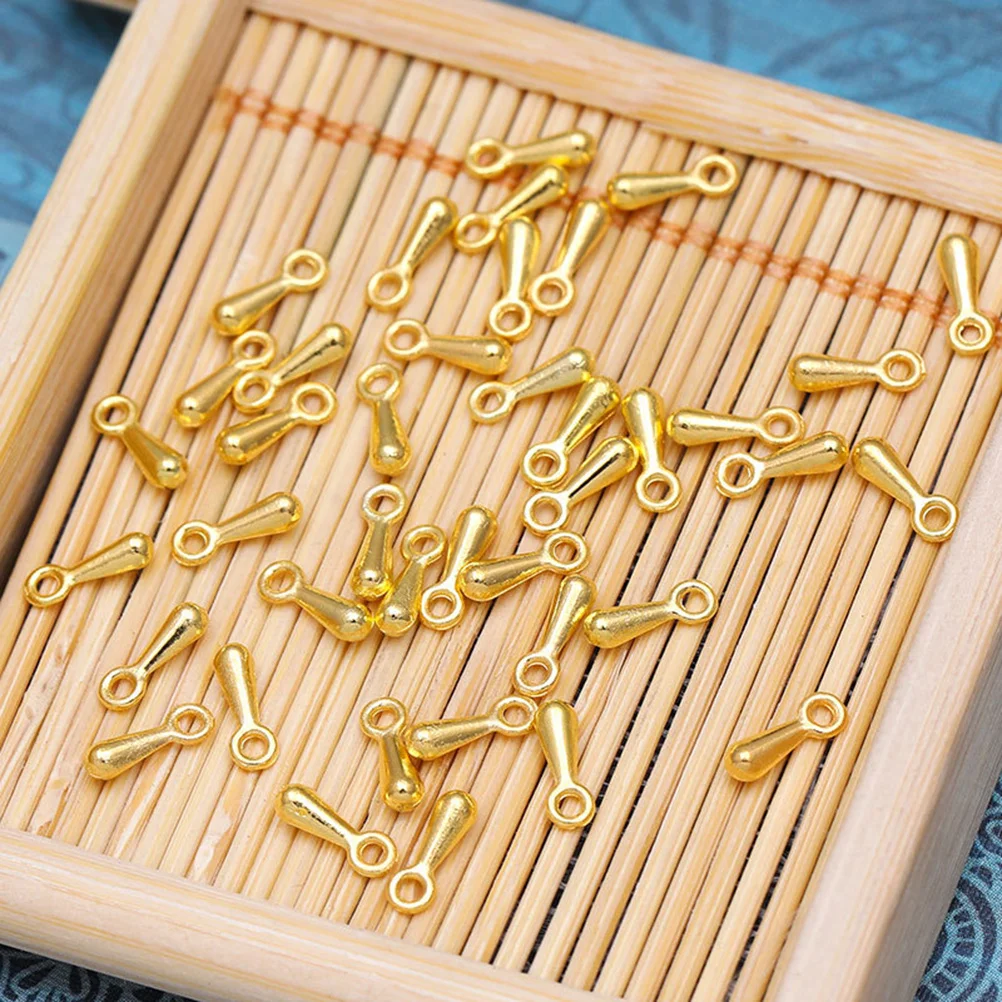 

1000PCS DIY Alloy Accessories Extender Chain End Droplet Pendant Delicate Tail Chain Pendants for Crafts Jewelry Making Golden