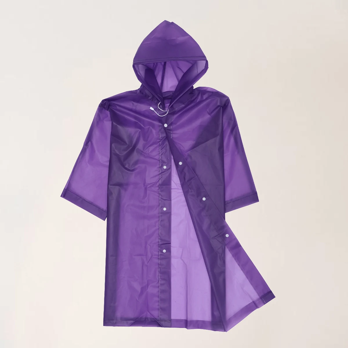 

Portable Kids Lightweight Waterproof Rain Poncho Foldable Raincoat With Hood Reusable Poncho for Outdoor Activities White