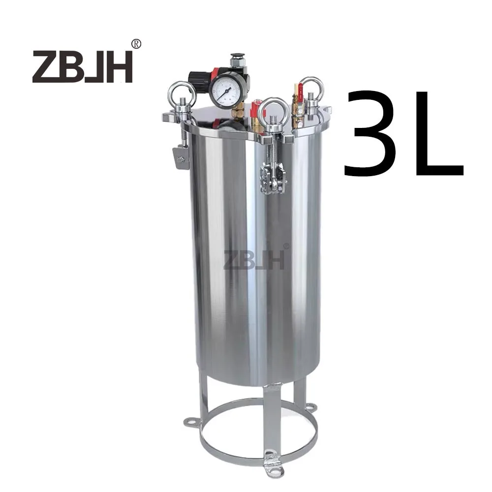 3L Dispensing bucket Liquid glue dispensing stainless steel pressure tank Dispensing storage tank accept 1L~100L customized