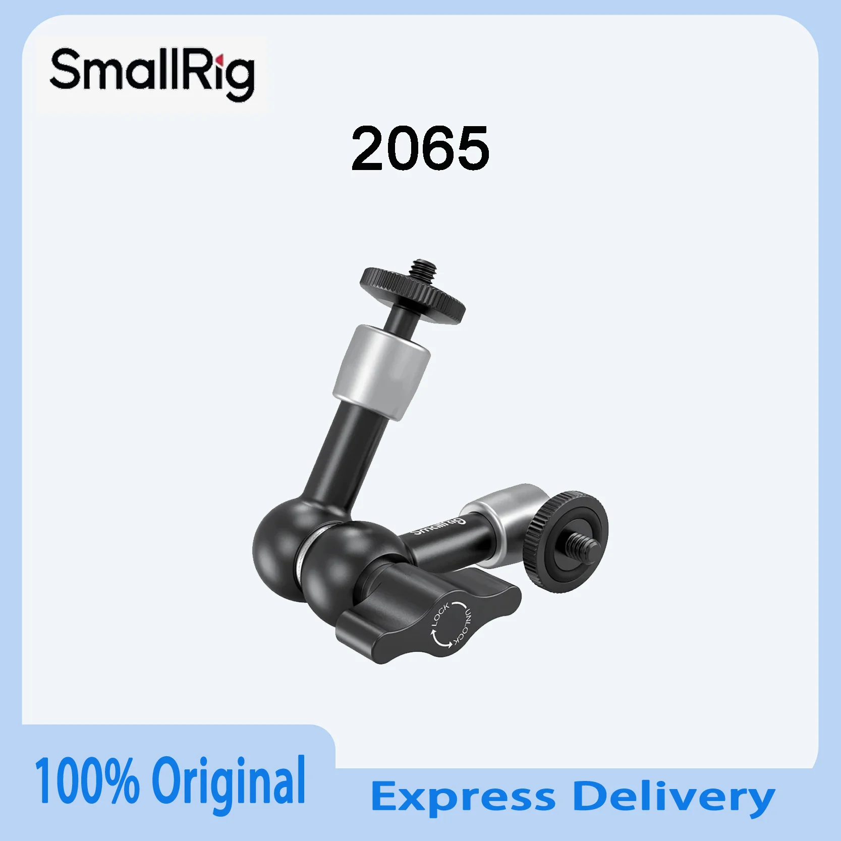 オリジナル-smallrig-2065-55-インチ関節式ロゼットアーム-1-4-ネジ付きネジソニー-キヤノン-dslr-カメラケージモニターマウント用