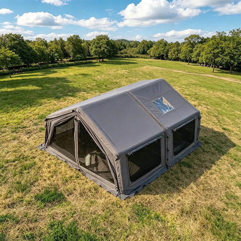 8 + 8 flat inflatable ridge tent, outdoor shading and sun protection camp camping tent