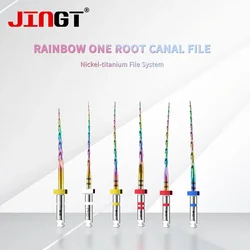 JINGT Dental RAINBOW ONE ROOT CANAL pilnik niklowo-tytanowy System plików (6set/szt, 21mm/25mm/31mm) narzędzie dentystyczne