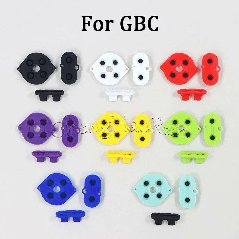 1set For Game Boy Color GBC Game Console Shell Housing Silicon Start Select Keypad Rubber Conductive Button A-B d-pad