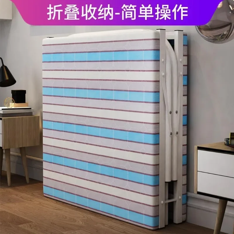 Rental house folding bed single portable simple iron  home office nap lunch break escort hard board