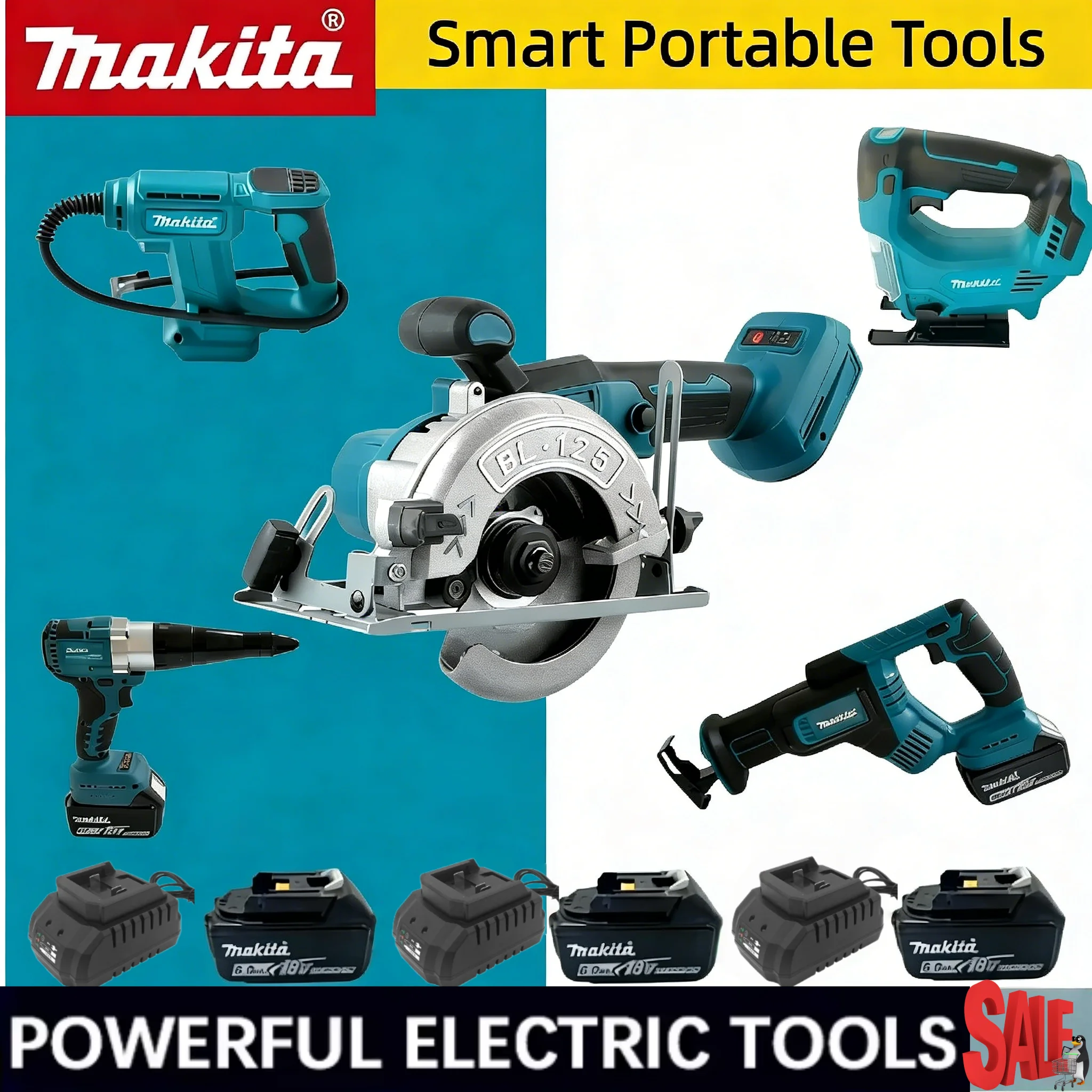 makita-cordless-18v-power-tool-set-cordless-rotary-hammer-rivet-gun-high-power-fan-cordless-saw-air-inflator