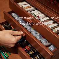 Customizable  Solid Wood Artist Storage Box with Drawers for Organizing Pastels, Pencils, Pens, Brushes, an