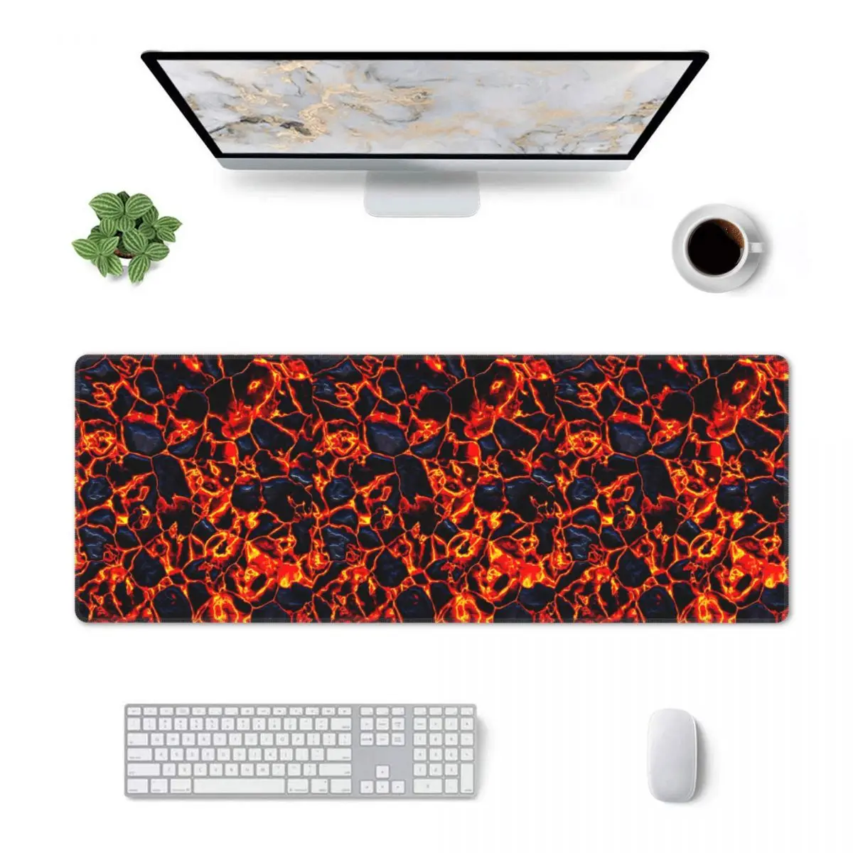 Large Mouse Pad Magma Volcano Lava Fire Gamer PC Laptop Mats Keyboard Carpet Computer Gaming Office Accessories Desk Mat