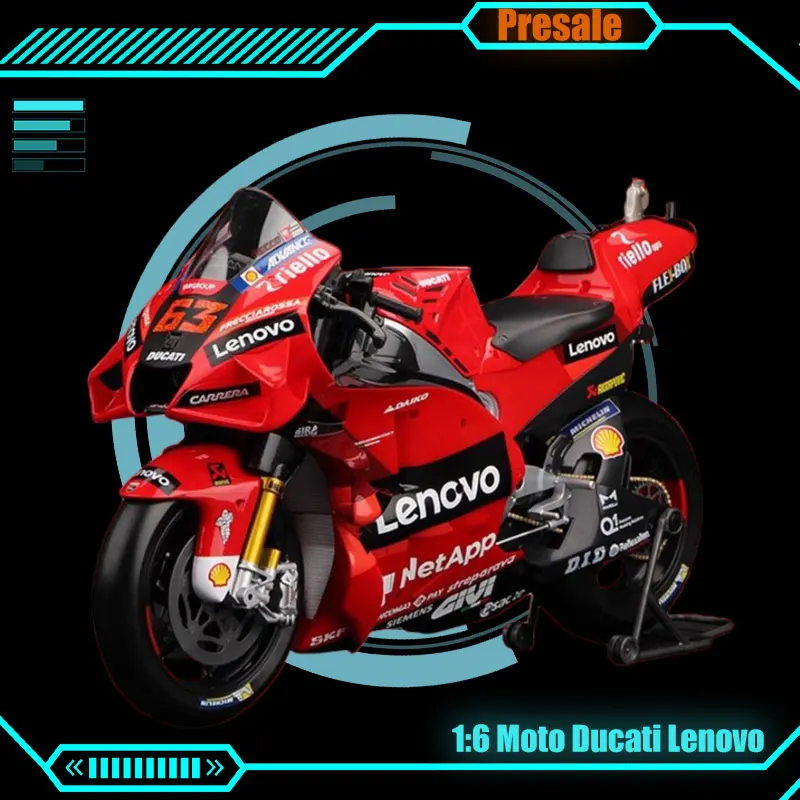 New 1/6 Maisto Moto Ducati Lenovo Team #63 Moto Car Models Diecast Alloy Model Edition Luxury Vehicle Motorcycle Toys Car Gifts