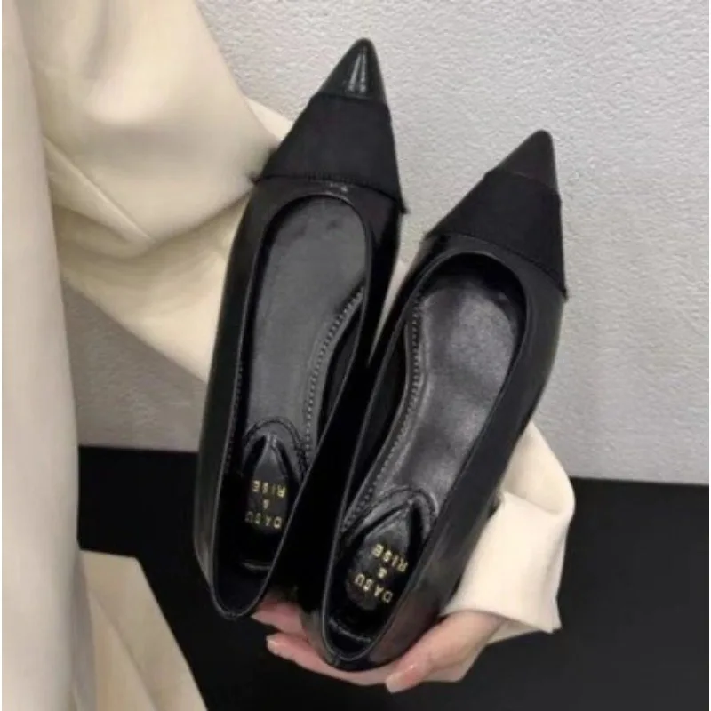 Nowe Stylowe Baleriny Damskie Szpilki Czółenka Szpiczaste Lakierowane Skórzane Modne Baleriny Cukierkowe Kolory Płaska Podeszwa Duże Rozmiary Zapatos Mujer