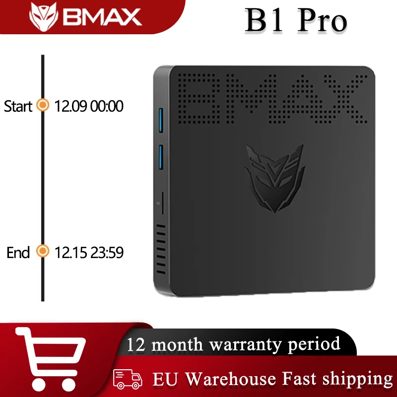 BMAX Mini PC B1PRO Windows 11 Pro 8GB RAM 128GB ROM N4000 Micro Desktop Computer Dual-Band WiFi mini pc