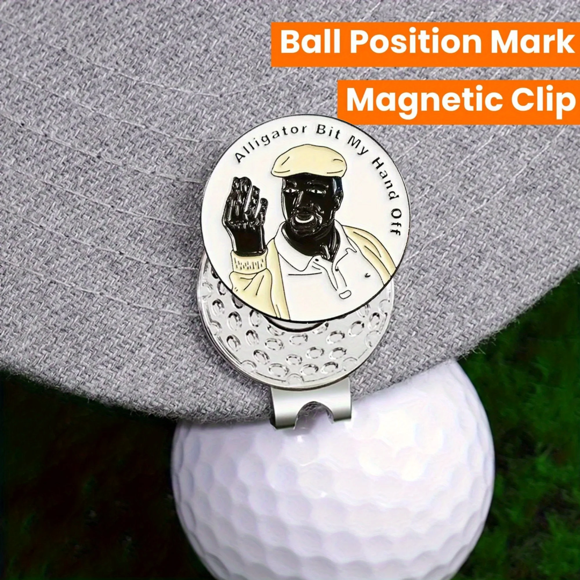 مشبك قبعة جولف مضحك مغناطيسي سعيد جيلمور مع علامة كروية قابلة للإزالة وإكسسوارات الجولف للرجال لاعبي الغولف والأب والصديق