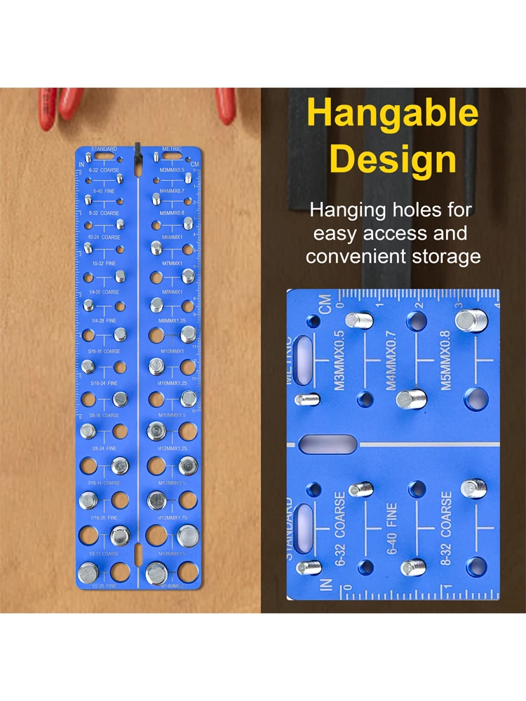 أداة فحص مسامير الجوز لقياس أبعاد البراغي والمسامير