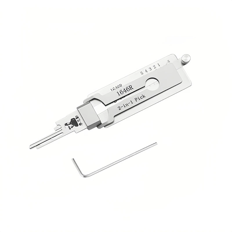 

Original LISHI 1646R 2-in-1 Locksmith Tool Lock Pick & Decoder Flat Milling for American mailbox locks C9100 and civilian locks