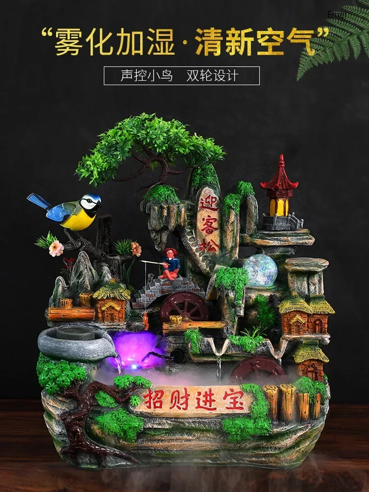 Creative Rockery Water Counter Decoration Will Be Called Bird Living Room Fish Tank Opening Gifts Lucky