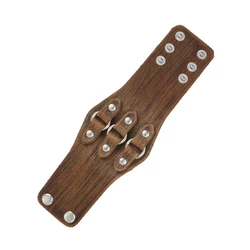 Fashionable Wide Leather Bracelet with Brown and Black Wide Cuffs Vintage Punk Wristband Men's Jewelry Classic and Versatile