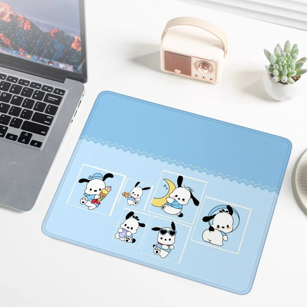 Pochacco Small Sanrio Mausepad Mouse Gamer Cute Kawaii Gaming Pc Accessories Keyboard Pad Deskmat Rubber Mat Mouse for Computer