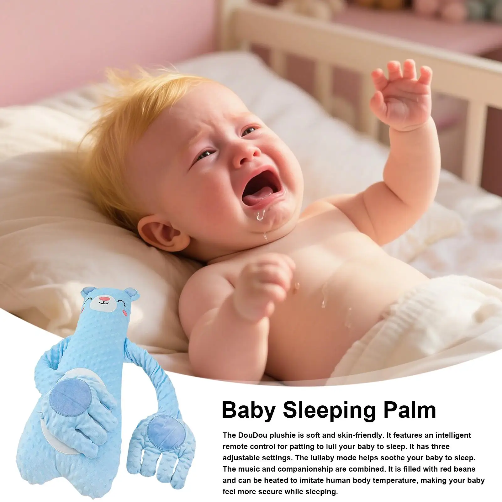 Baby Rustgevende Palm Kinderen Dutje Hulp Geklets 3-Niveaus Schrikpreventie Baby Rustgevende Palm Voor Wandelwagen Reizen Wieg Verpleging