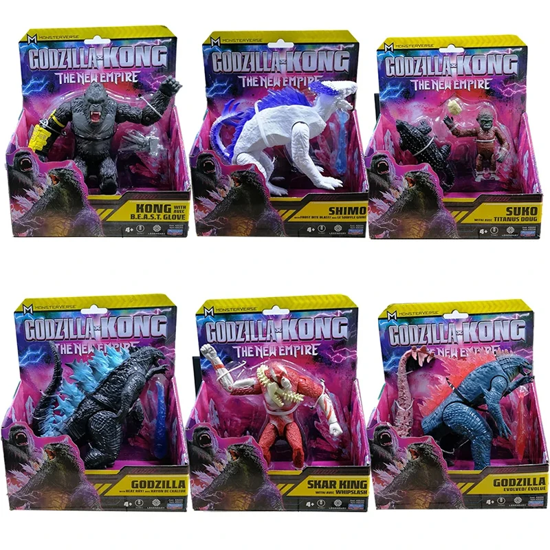 

Godzilla Model VS Kong New Empire 2024 Action Figure Joints Movable Skar King Shimo Titanus Doug Kids Birthday Gifts Collectible