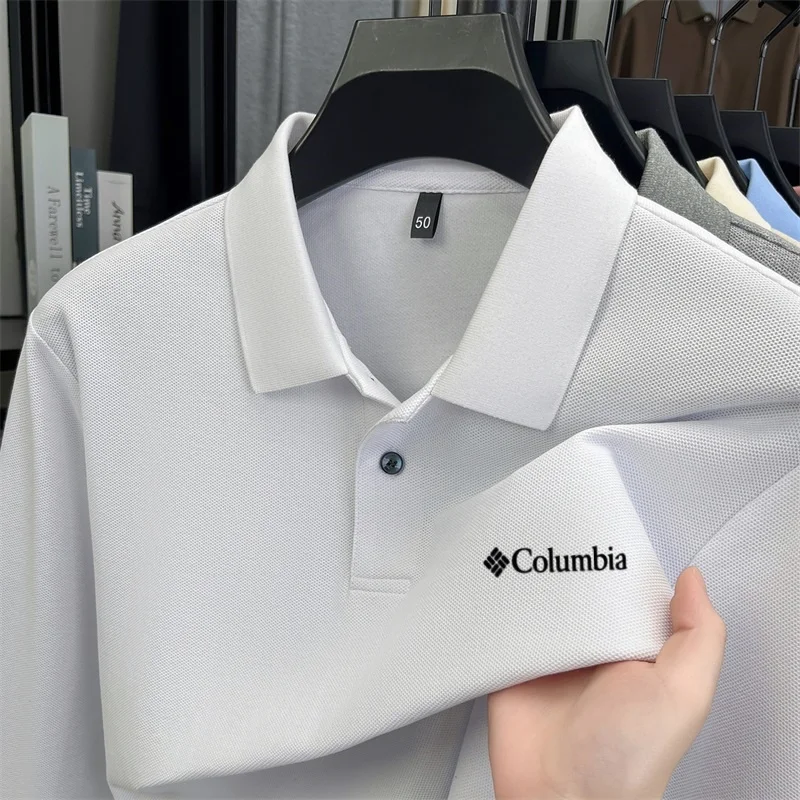 100% pure cotton high-end brand men's long sleeve polo shirt autumn winter fashionable luxury embroidery golf top casual T-shirt