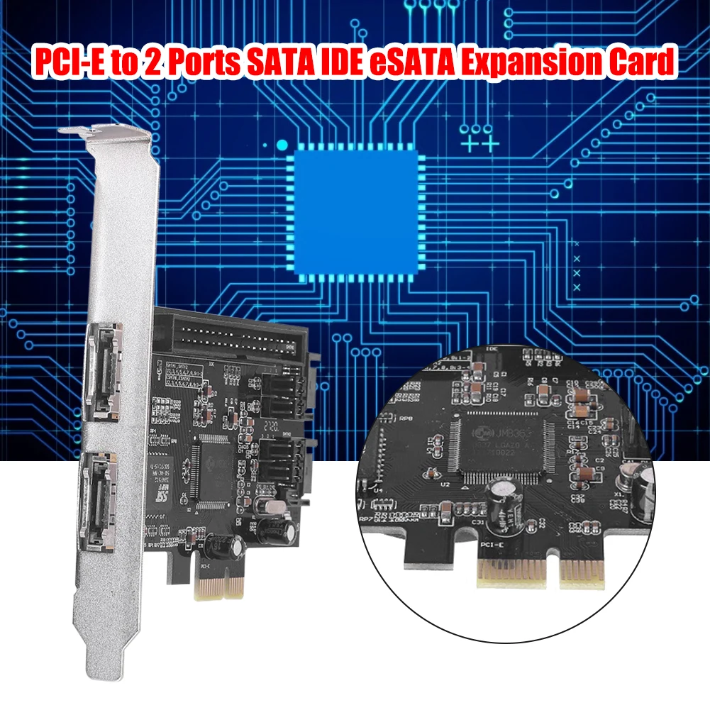 PCI Express Expansion Card PCI-E PCIe to 2 eSATA SATA IDE Adapter RAID Cards